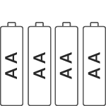 4 AA-Batterien