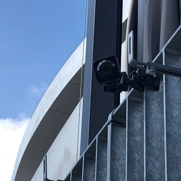 Camera on top of building